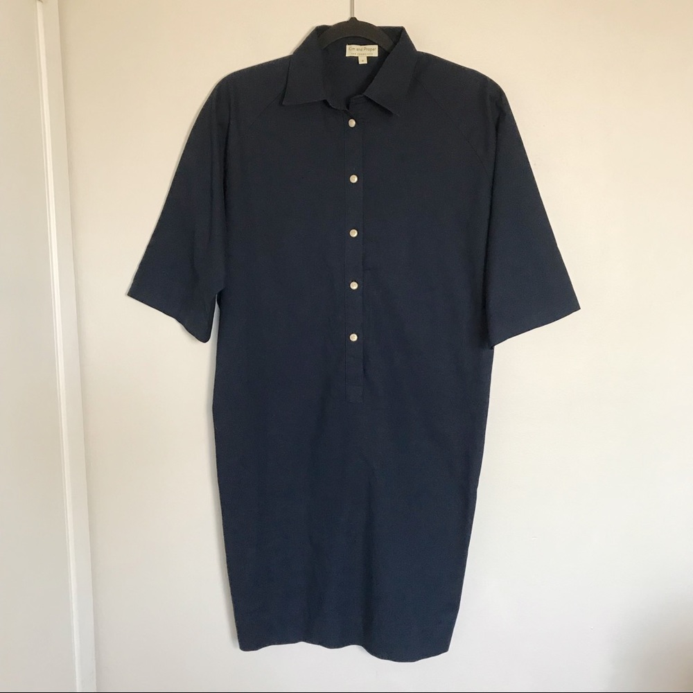 Kim and Proper San Francisco Navy Blue Utility Dress Small